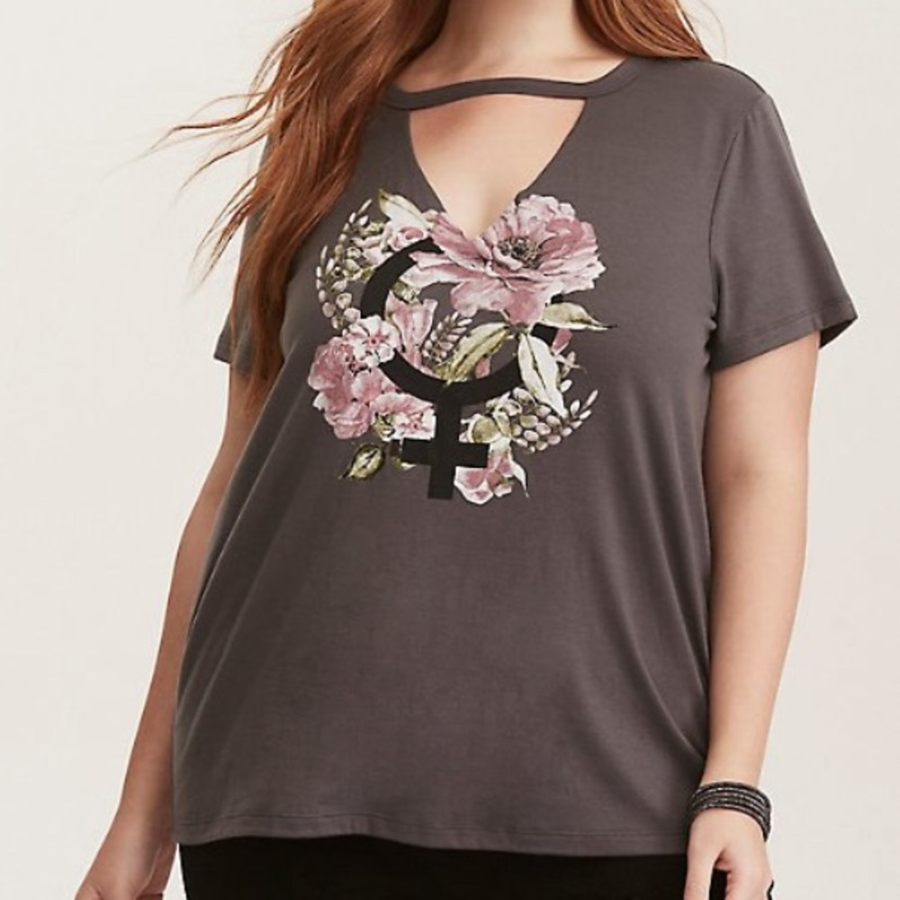 Torrid Venus symbol cut out graphic tee